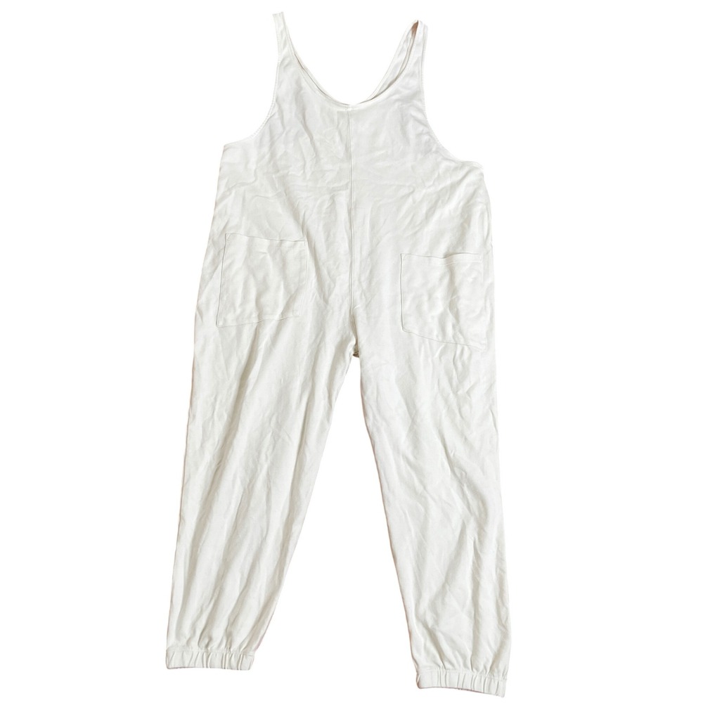 NWT For Days Relaxing Romper Jumpsuit Ecru Organic Cotton size Large Loungewear